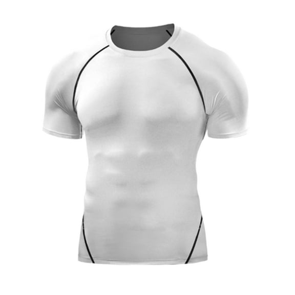 Mens Short Sleeves Compression Tops Sportswear T-Shirts Bodybuilding Tee Quick Dry Tops