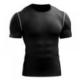 thumbnail image 1 of Mens Short Sleeves Compression Tops Sportswear T-Shirts Bodybuilding Tee Quick Dry Tops, 1 of 3