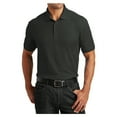 thumbnail image 1 of Mens Short Sleeves Tall Core Classic Cotton/Polyester Pique Polo for Everyday Wear Deep Black LT, 1 of 6