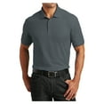 thumbnail image 1 of Mens Short Sleeves Tall Core Classic Cotton/Polyester Pique Polo for Everyday Wear Graphite 2XLT, 1 of 6