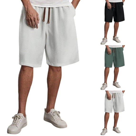 Mens Shorts 5 Inch Plus Size Cool Silk Quick Dry Shorts Loose Fit Lightweight Sports Beach Casual Summer Shorts Black 3XL