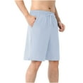 thumbnail image 1 of Mens Shorts Athletic Elastic Waist Drawstring Pocket Solid Color Casual Shorts Gray XXL, 1 of 6