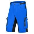 thumbnail image 1 of Mens Shorts Athletic Elastic Waisted Fitness Outdoor Climbing Trousers Running Riding Sports Solid Color Yoga Pants Shorts with Multi Pocket Blue XXL, 1 of 5