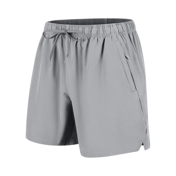 Mens Shorts Athletic Solid Color Polyester Outdoor Men's Shorts Casual Sports Summer Shorts Mens Shorts with Pockets Mens Workwear Shorts Mens Shorts Under $10 #2Gray,XL
