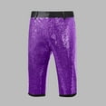 thumbnail image 1 of Mens Shorts Athletic Straight Leg Summer Sequin Slim Pocket Shorts Purple XXL, 1 of 4