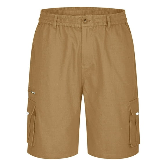 Mens Shorts Athletic with Pockets Mens Shorts Casual, Men's Cargo Practical Multi-Pocket Corduroy with Embroidered Logo Stylish Loose Everyday Shorts