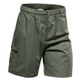 thumbnail image 1 of Mens Shorts Cargo Clearance Drawstring Cargo Shorts Stretch Classic Casual Summer Short with Multi Pockets Army Green XXXL, 1 of 6