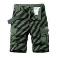 thumbnail image 1 of Mens Shorts Cargo Shorts for Men, Cargo Shorts for Men Stretch Waist Cotton Hiking Short Casual Solid Zipper Button Pockets Cropped Cargo Shorts Plus Size #3, 1 of 4