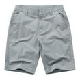 thumbnail image 1 of Mens Shorts Cargo Shorts for Men, Cargo Shorts for Men Stretch Waist Cotton Hiking Short Casual Solid Zipper Button Pockets Cropped Cargo Shorts Today Deals Deals Under 20 Dollars #4, 1 of 2