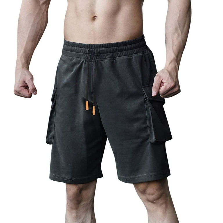 Men's shorts 6 inch inseam elastic waist deals