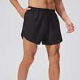 thumbnail image 1 of Mens Shorts Casual Athletic Gym Shorts 5 Inch Drawstring Side Split Track Shorts Lightweight Breathable with Pockets, 1 of 7