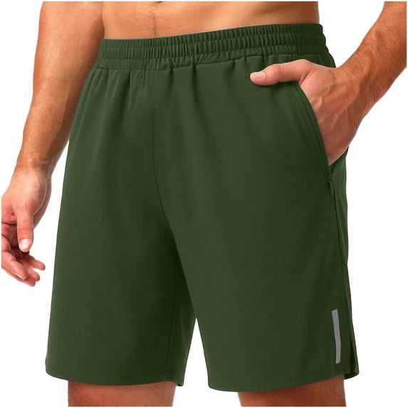 Mens Shorts Casual Drawstring 7 Inch Elastic Waist Track Shorts Summer Side Split Outdoor Hiking Shorts with Pockets