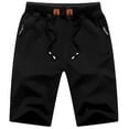 thumbnail image 1 of Mens Shorts Casual Drawstring Zipper Pockets Elastic Waist, 1 of 8