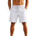 thumbnail image 1 of Mens Shorts Casual Elastic Waist Drawstring Summer Vacation Yoga Beach Shorts with Pockets, 1 of 4