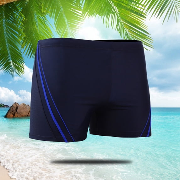 Mens Shorts Casual Lace-up Swim Shorts High Elasticity And Softness Shorts Swimming Pants Shorts for Men Dark Blue L