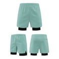 thumbnail image 1 of Mens Shorts Casual Qiggri Men's Casual Solid Color Drying Loose Waist Sports Double-layer Beach Pants Shorts Men's Athletic Shorts, 1 of 4