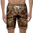 thumbnail image 1 of Mens Shorts Casual Retro Graphic Print Drawstring Summer Elastic Waistband Running Shorts Men, 1 of 3