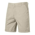 thumbnail image 1 of ZKCCNUK Mens Shorts Casual Solid Color Casual Loose Button Waist Pockets Beach Pants Shorts Pants S-5XL, 1 of 5