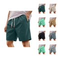 thumbnail image 1 of Mens Shorts Casual Summer Elastic Waist Wide Straight Leg Loose Fit Lightweight Bermuda Walking Shorts with Pockets, 1 of 4