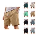 thumbnail image 1 of Mens Shorts Casual Summer Elastic Waist Wide Straight Leg Loose Fit Lightweight Bermuda Walking Shorts with Pockets, 1 of 7