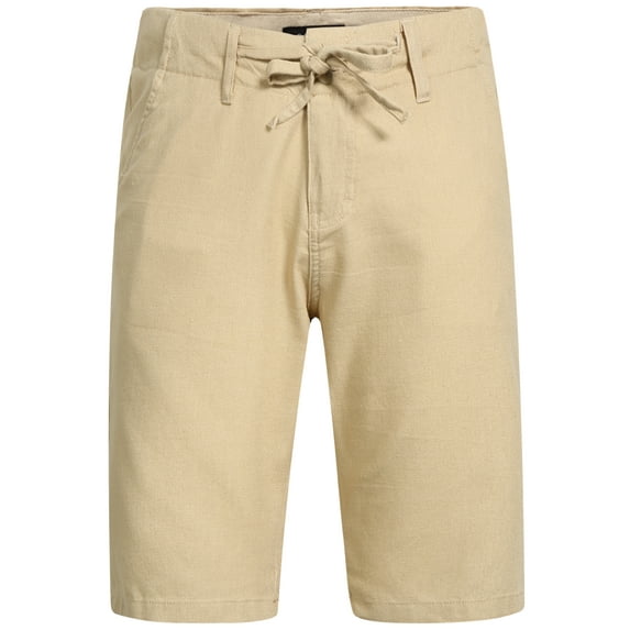Men's Linen Casual Classic Fit Shorts with Pockets Flat Front Lightweight Summer Shorts