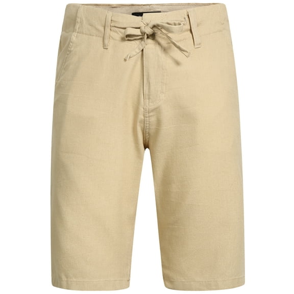 Men's Linen Casual Classic Fit Shorts with Pockets Flat Front Lightweight Summer Shorts
