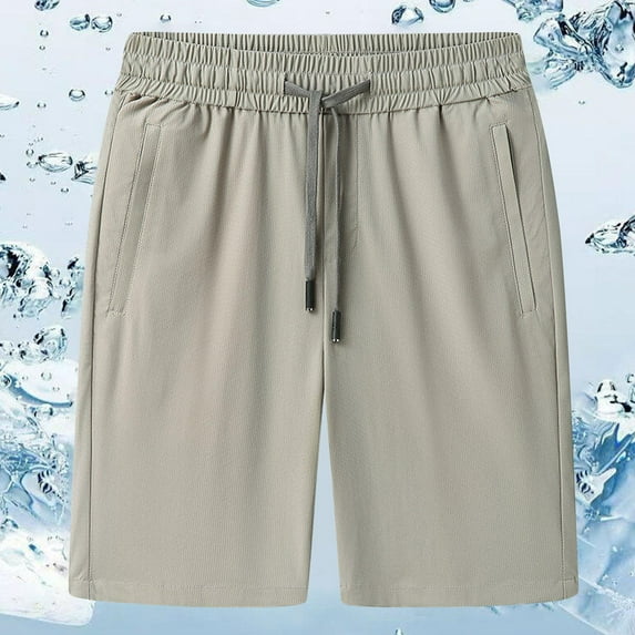 Mens Shorts Clothing Under $10 New Solid Color Casual Fashion Loose Drawstring Exercise Short Pants