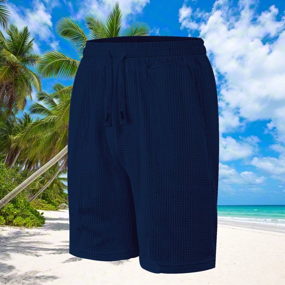 Mens Shorts Clothing Under $10 New Style Solid Color Casual Fashion With Pockets Lacing Waist Short Pants