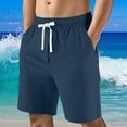 thumbnail image 1 of Mens Shorts Men's Casual Shorts Elastic Waist Drawstring Lightweight Outdoor Summer Beach Shorts with Pockets Hiking Shorts, 1 of 6