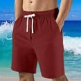thumbnail image 1 of Mens Shorts Men's Casual Shorts Elastic Waist Drawstring Lightweight Outdoor Summer Beach Shorts with Pockets Hiking Shorts, 1 of 6