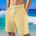 thumbnail image 1 of Mens Shorts Men's Casual Shorts Elastic Waist Drawstring Lightweight Outdoor Summer Beach Shorts with Pockets Hiking Shorts, 1 of 6