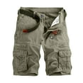 thumbnail image 1 of Mens Shorts Clearance,Mens Cargo Solid Pocket Beach Work Shorts Casual Pant, 1 of 4