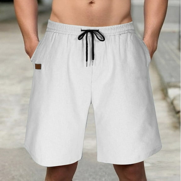 Mens Shorts Mens Casual Shorts Lightweight Summer Beach Shorts Elastic Waist Drawstring Stretch Shorts for Men