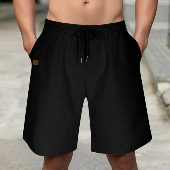 Mens Shorts Mens Casual Shorts Lightweight Summer Beach Shorts Elastic Waist Drawstring Stretch Shorts for Men