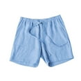 thumbnail image 1 of Mens Shorts SNOWSONG Men's Casual Solid Color Tie-Dye Beach Shorts Cotton Linen Sports Shorts, Gym Shorts Men Plus Size Shorts Mens Shorts Casual, Sale Sky Blue 4XL, 1 of 4
