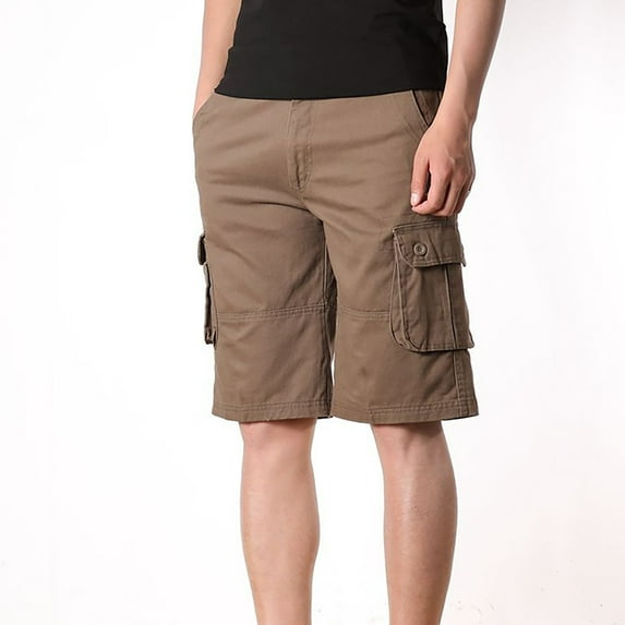 Mens Shorts Clearance,Shorts for Men,Men'S Work Shorts Mid Waist Multi Pocket Slim Fit Five Pants Shorts