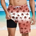 thumbnail image 1 of Mens Shorts Clearance under $10 Elastic Waist Drawstring Casual Print Shorts Beach Shorts with Pockets Hiking Short, 1 of 6