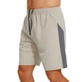 thumbnail image 1 of Mens Shorts Elastic Waist Drawstring Lightweight Quick Drying Casual Solid Pockets Shorts, 1 of 5