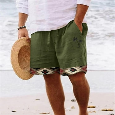 Mens Shorts Clearance under $10,Mens Casual Solid Pocket Elastic Waist Straight Half Shorts Sport Pants