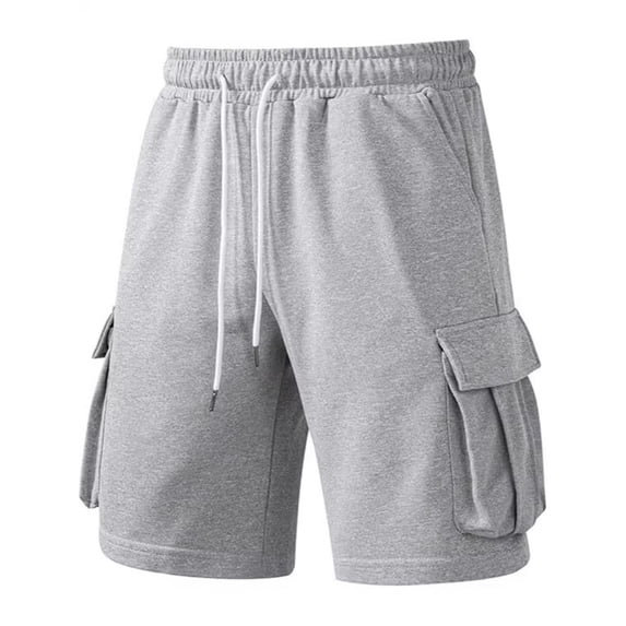 Mens Shorts Drawstring Elastic Waist with Multi Pocket Shorts