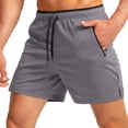 thumbnail image 1 of Mens Shorts Drawstring Relaxed Fit Athletic Gym Shorts Summer Beach Shorts with Zipper Pocket, 1 of 4