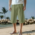 thumbnail image 1 of Mens Shorts Fitness Sports Casual with Pockets Lacing Waist Short Pants Green L, 1 of 6