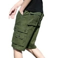 thumbnail image 1 of Mens Shorts – Hybrid Performance Shorts with Style Men's Casual Style Cargo Shorts Summer Comfortable Outdoor Streetwear Solid Color Loose Fit Shorts, 1 of 4