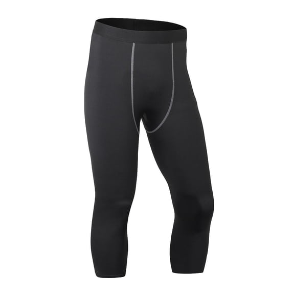Mens Shorts, Men Gym Workout Compression 3/4 Capri Short Leggings Running Quick-Drying Tights Pants