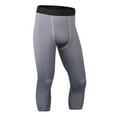 thumbnail image 1 of Mens Shorts, Men Gym Workout Compression 3/4 Capri Short Leggings Running Quick-Drying Tights Pants, 1 of 3
