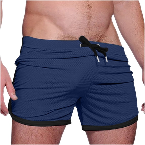 Mens Shorts, Men Running Shorts 3 Inch Inseam Summer Athletic Shorts Gym Muscle Short Pant Beach Breathable Tight Short Pants