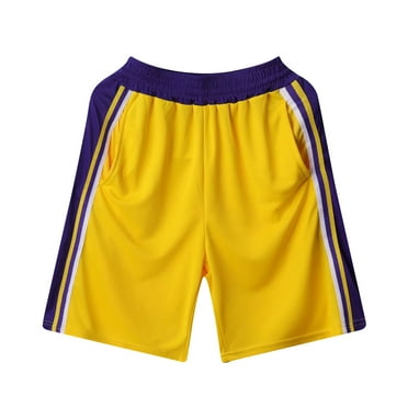 Mens Shorts, Men's Athletic Basketball Shorts Mesh Quick Dry Activewear With Pockets, Yellow L