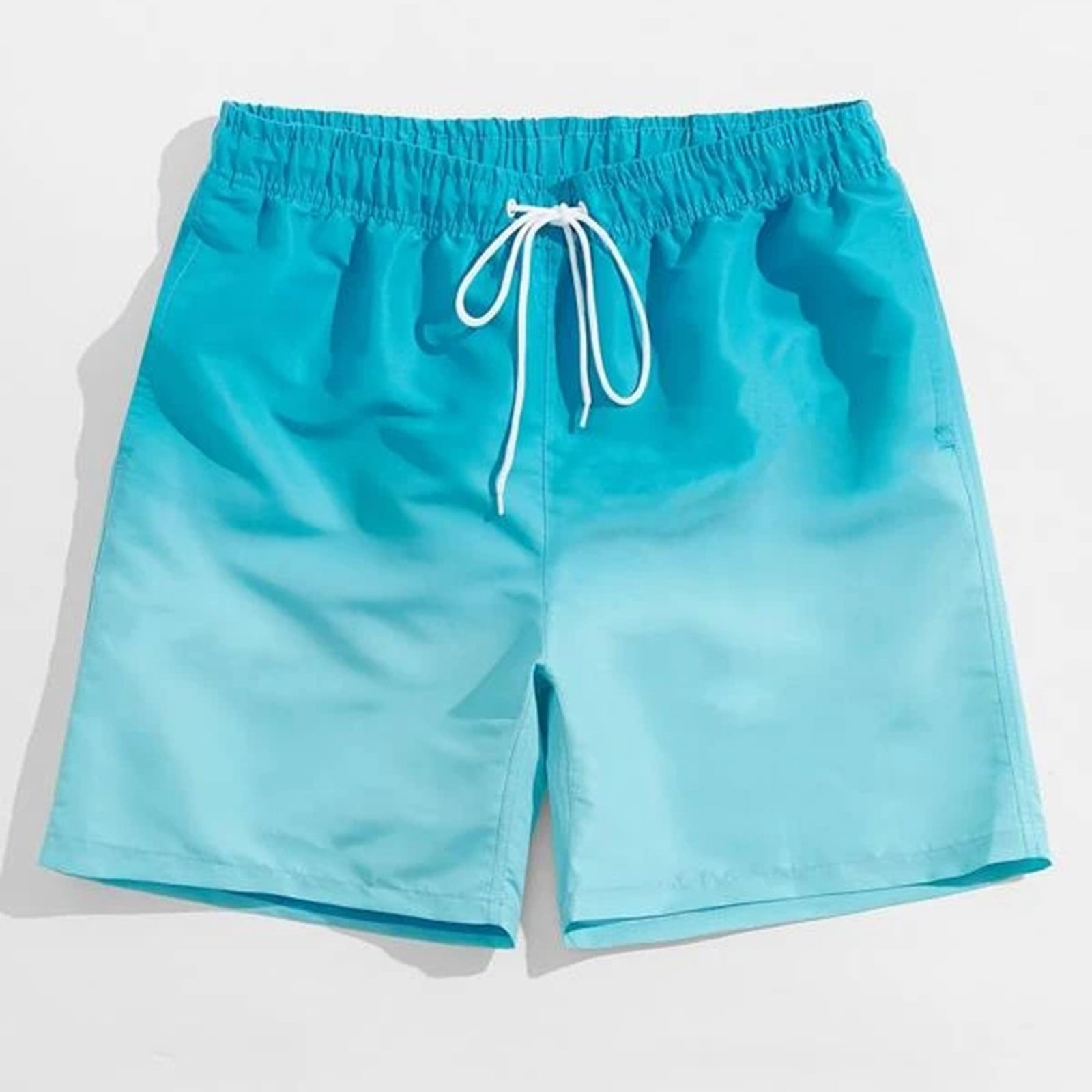 Mens Shorts Men's Fashion Casual Swim Trunks Gradient Color Seaside ...
