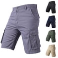 thumbnail image 1 of Mens Shorts - Men's Hiking Cargo Shorts Outdoor Casual Work Flat Front Shorts Summer Lightweight Quick Dry Shorts Outdoor Hiking Shorts with Pockets, 1 of 7