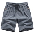 thumbnail image 1 of Mens Shorts, Mens No Liner Swim Trunks Quick Dry 9 Inch with Zipper Pockets Bathing Suits for Men Lineless Swim Shorts, 1 of 8